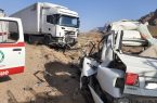 ۲ فوتی در حادثه تصادف خودرو سواری با تریلی در محور تنگ چنار مهریز