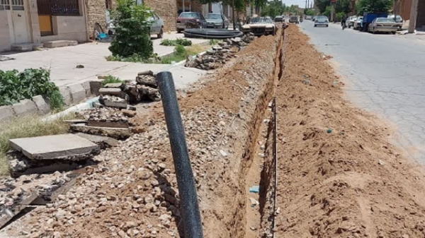 بیش از سه هزار متر توسعه شبکه آبرسانی در خاتم