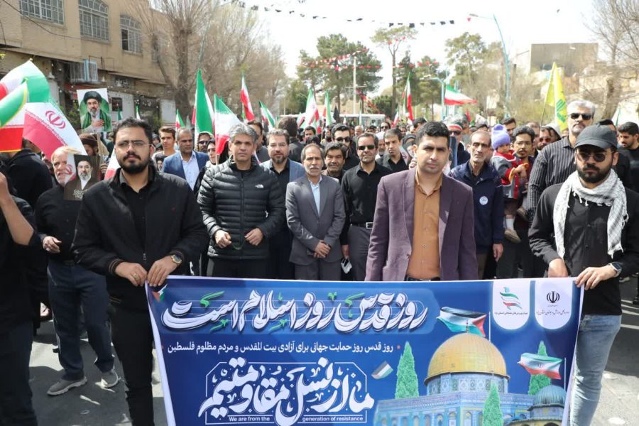 حضور جامعه ورزش و جوانان استان یزد در راهپیمایی روز قدس + عکس