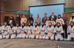 تجلیل از دختران کاراتهکار خاتم با حضور مسئولین هیات کاراته استان